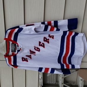NY Rangers white Reebok NFL CCM #30 Lundqvist jersey.
